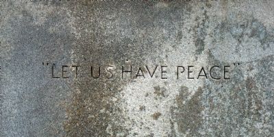 Inscription on Back of Peace Monument image. Click for full size.