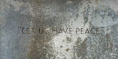 Inscription on Back of Peace Monument. Click for full size. Inscription on Back of Peace Monument image. Click for full size.