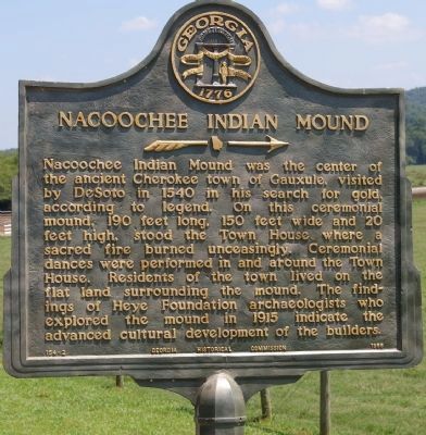 Nacoochee Indian Mound Marker image. Click for full size.