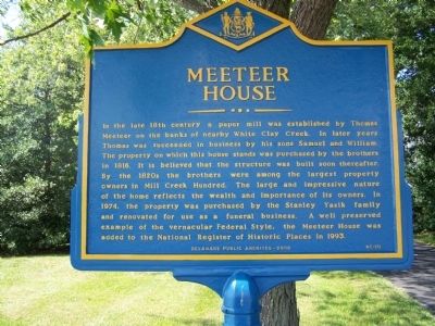 Meeteer House Marker image. Click for full size.