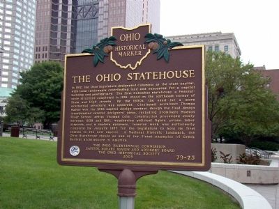 The Ohio Statehouse Side of Marker image. Click for full size.