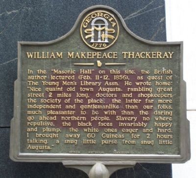 William Makepeace Thackeray Marker. Click for full size. William Makepeace Thackeray Marker image. Click for full size.