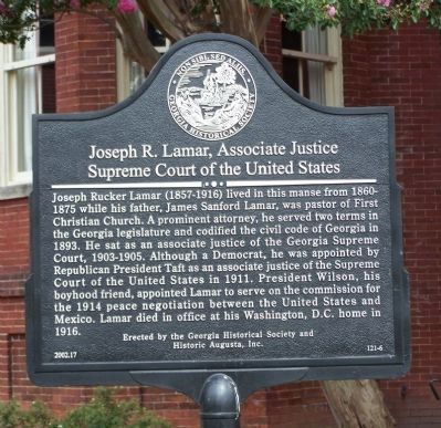 Joseph R. Lamar, Associate Justice Marker image. Click for full size.