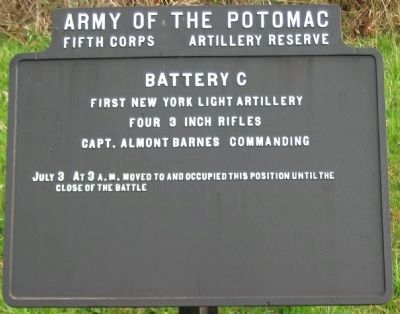 Battery C, First New York Light Artillery Tablet image. Click for full size.