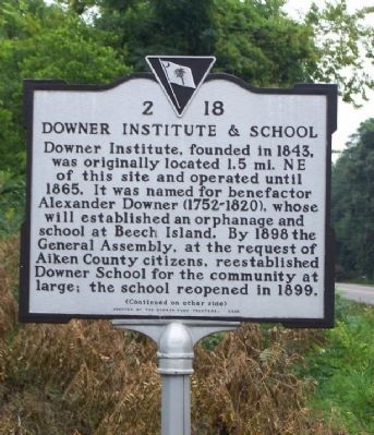 Downer Institute & School Marker. Click for full size. Downer Institute & School Marker image. Click for full size.
