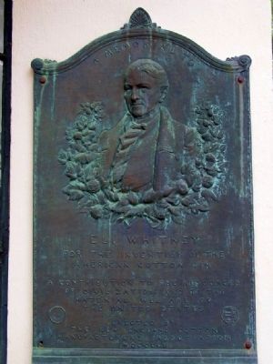 A Memorial To Eli Whitney Marker. Click for full size. A Memorial To Eli Whitney Marker image. Click for full size.