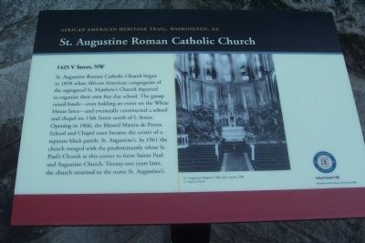 Saint Augustine Roman Catholic Church Marker. Click for full size. Saint Augustine Roman Catholic Church Marker image. Click for full size.