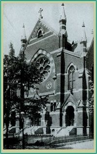 The original Saint Augustine RC Church, 1876-1946 image. Click for full size.
