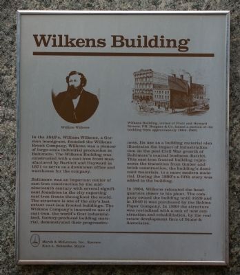 Wilkens Building Marker image. Click for full size.