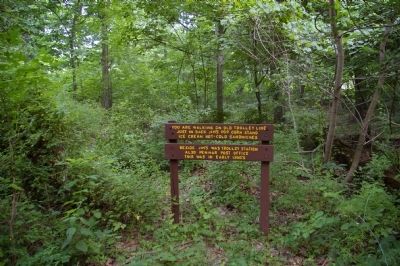 Old Trolley Line Marker image. Click for full size.