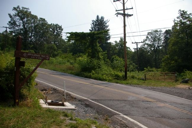 The Old Trolley Line, bisected by Pen Mar Road image. Click for full size.