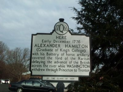 Alexander Hamilton Horse Artillery Battery Marker image. Click for full size.