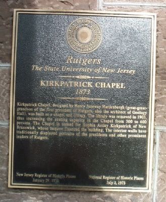 Kirkpatrick Chapel Marker image. Click for full size.