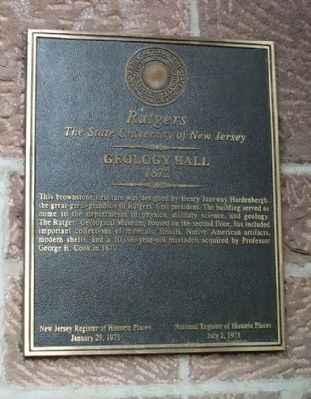 Geology Hall Marker. Click for full size. Geology Hall Marker image. Click for full size.