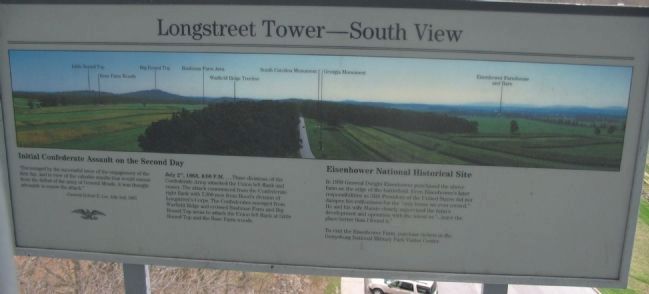 Longstreet Tower - South View Marker. Click for full size. Longstreet Tower - South View Marker image. Click for full size.