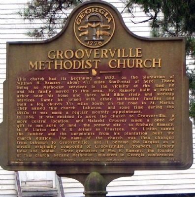 Grooverville Methodist Church Marker image. Click for full size.