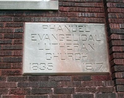Phanuel Church Stone - Next to Marker. Click for full size. Phanuel Church Stone - Next to Marker image. Click for full size.
