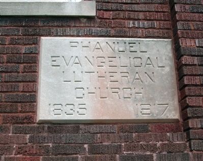 Phanuel Church Stone - Next to Marker image. Click for full size.