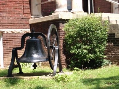 Old Church Bell - Sits to Left of Church Front Entry. Click for full size. Old Church Bell - Sits to Left of Church Front Entry image. Click for full size.