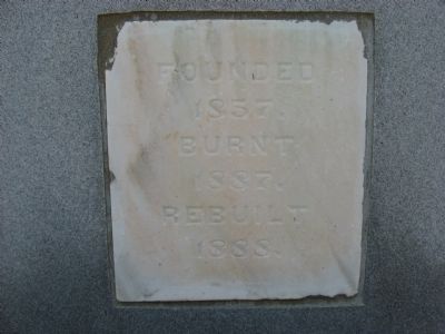 Original Cornerstone from Reidville Male Academy image. Click for full size.