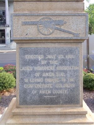 Aiken County Confederate Monument Marker, North Face image. Click for full size.