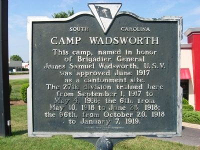 Camp Wadsworth Marker image. Click for full size.