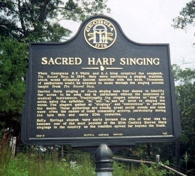 Sacred Harp Singing Marker image. Click for full size.