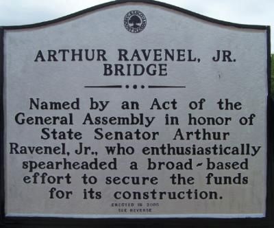 Arthur Ravenel, Jr. Marker </b>(front) image. Click for full size.