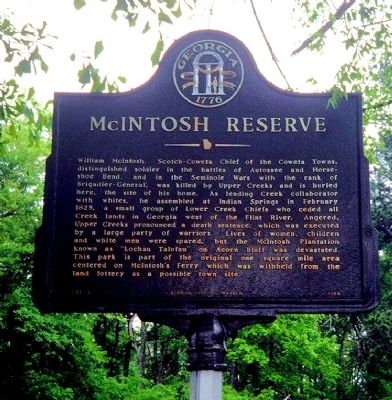 McIntosh Reserve Marker image. Click for full size.