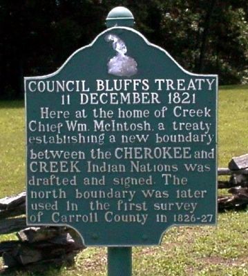 Council Bluffs Treaty Marker image. Click for full size.