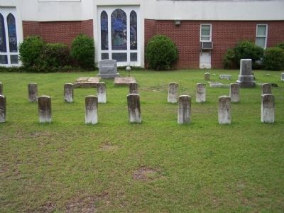 Aiken First Baptist Church Cemetery, as mentioned, several Union Soldiers graves image. Click for full size.