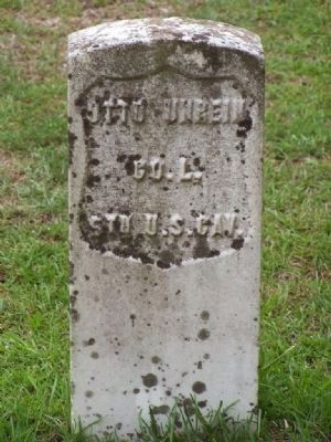 Otto Unbein Co. L. 5th U.S. Cav. Headstone. Click for full size. Otto Unbein Co. L. 5th U.S. Cav. Headstone image. Click for full size.