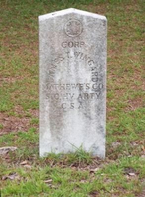 Corp. James T. Wingard Mathewe's Co. S.C. HV. Arty C.S.A.. Click for full size. Corp. James T. Wingard Mathewe's Co. S.C. HV. Arty C.S.A. image. Click for full size.