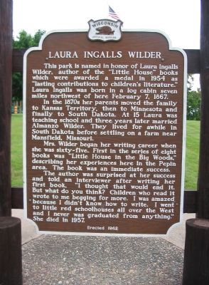 Laura Ingalls Wilder Marker image. Click for full size.