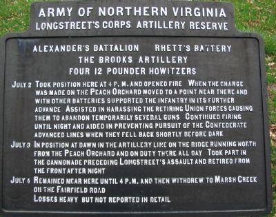 The Brooks Artillery Tablet. Click for full size. The Brooks Artillery Tablet image. Click for full size.