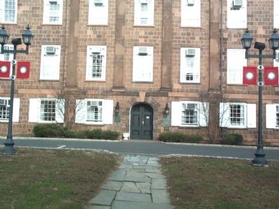 Door of Old Queens Building image. Click for full size.