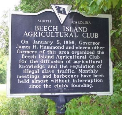 Beech Island Agricultural Club Marker image. Click for full size.