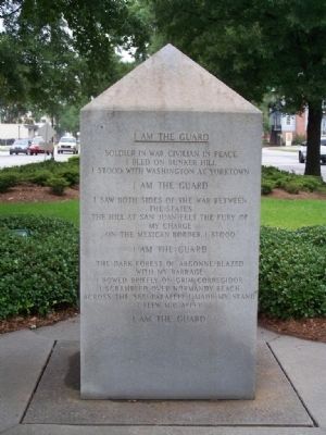 Army National Guard Marker, East face <u>I Am The Guard </u> image. Click for full size.