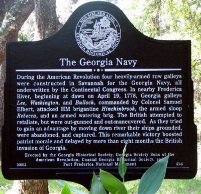 The Georgia Navy Marker image. Click for full size.