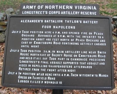 Alexander's Battalion, Taylor's Battery Tablet image. Click for full size.