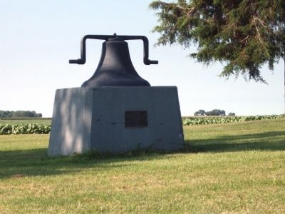 The Progressive Friends Church Bell - - Marker is on Base image. Click for full size.