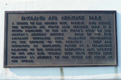 England AFB Heritage Park Marker image. Click for full size.