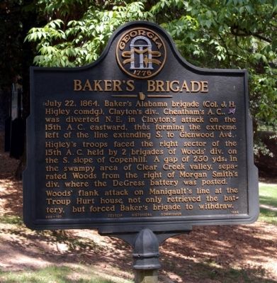 Baker's Brigade Marker. Click for full size. Baker's Brigade Marker image. Click for full size.
