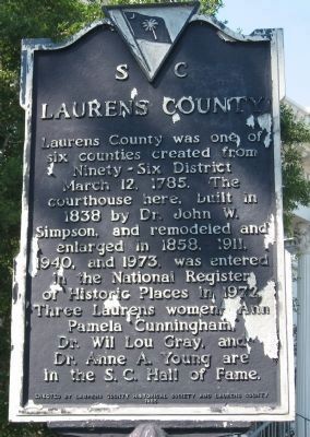 Laurens County Marker image. Click for full size.