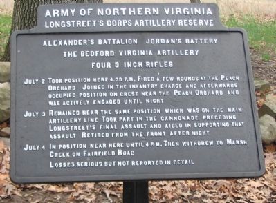 The Bedford Virginia Artillery Tablet image. Click for full size.