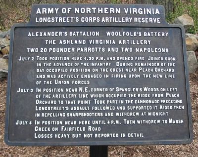 The Ashland Virginia Artillery Tablet image. Click for full size.
