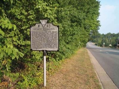 Marker in Williamsburg. Click for full size. Marker in Williamsburg image. Click for full size.