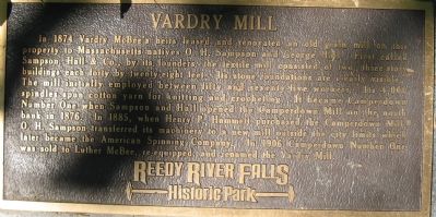 Vardry Mill Marker image. Click for full size.