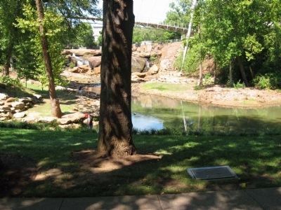 Reedy River Falls Marker Area. Click for full size. Reedy River Falls Marker Area image. Click for full size.
