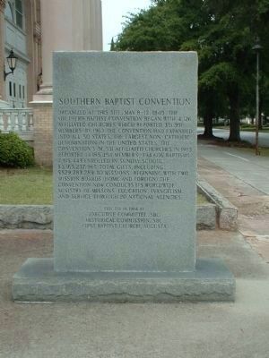 First Baptist Church Convention Marker, curb view on 8th St. image. Click for full size.